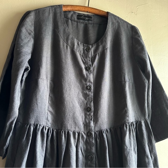 Linogija  oversized linen button up dress - Picture 8 of 10